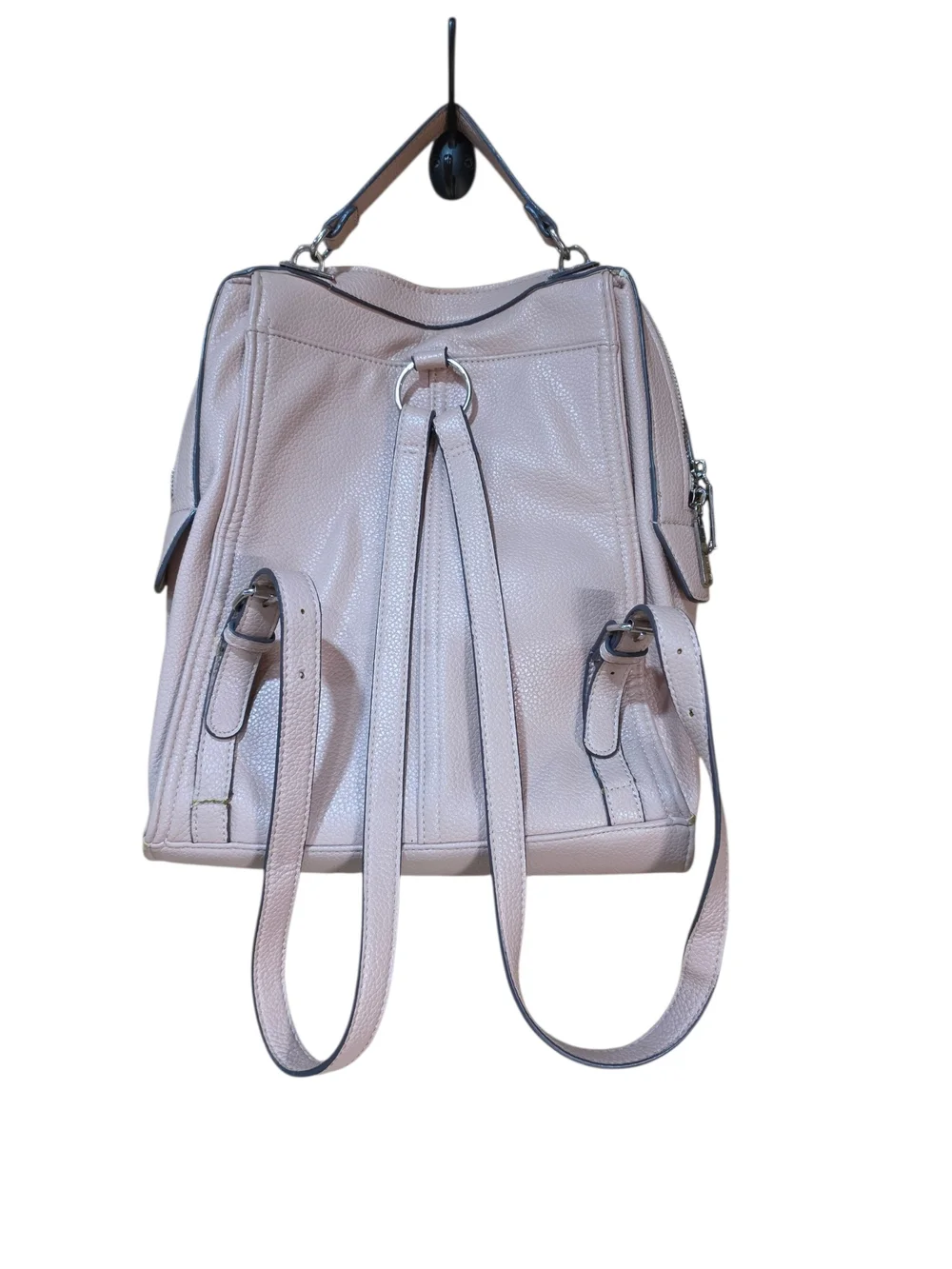 Steve Madden Blush Pink Quilted Backpack Purse Faux Leather Laptop Travel Bag
